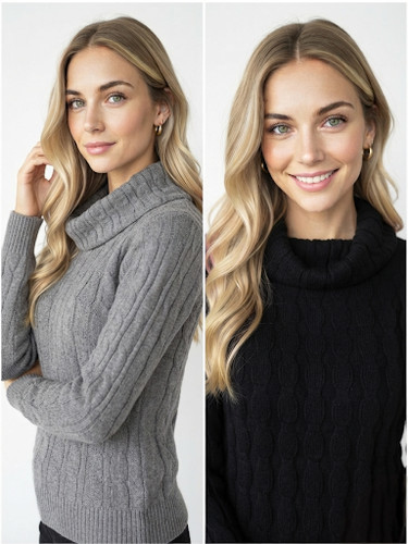 Maglione collo alto - collo, donna