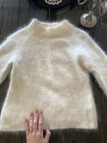 Angora wool sweater ecru - 70%,